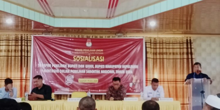 KPU Mentawai Sosialisasikan Tahapan dan Jadwal Pemilihan Bupati dan Wakil Bupati dalam Pilkada Serentak