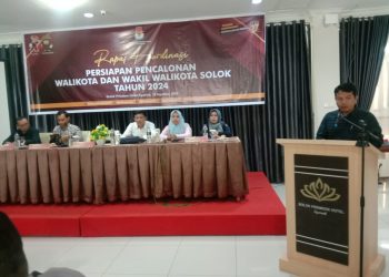 KPU Kota Solok Gelar Rakor Persiapan Pencalonan Wako dan Wawako Solok Tahun 2024