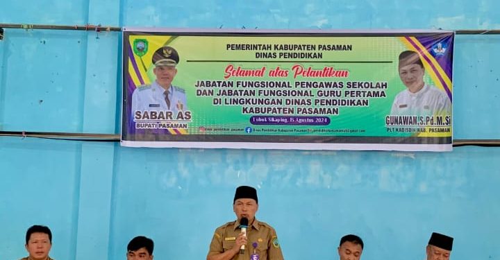 Dinas Pendidikan Pasaman Lantik Pengawas Sekolah