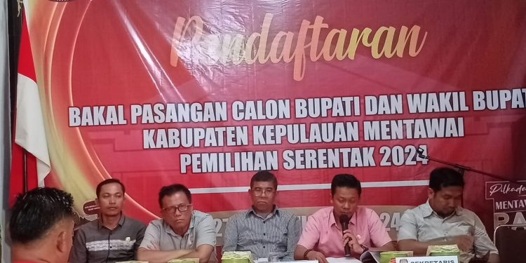 KPU Mentawai Tutup Pendaftaran Calon Bupati dan Wakil Bupati Mentawai