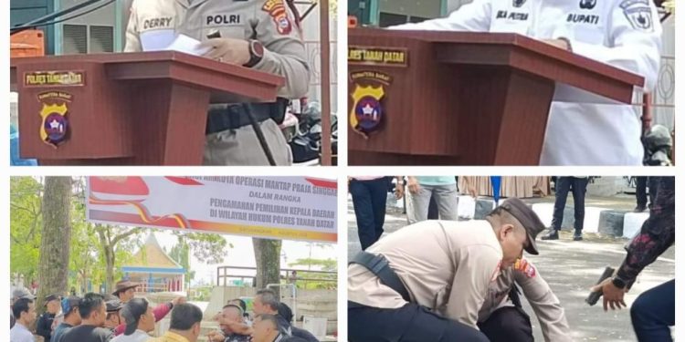 Polres Tanah Datar Menggelar Sispam Kota Operasi Mantap Praja Singgalang 2024