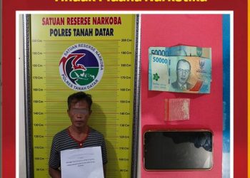 Terlibat Narkoba, Seorang Petani di Lima Kaum Diamankan Tim Tarantula Satres Narkoba Polres Tanah Datar