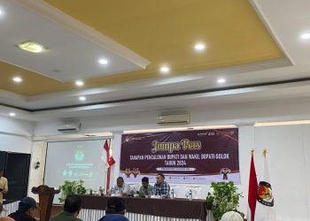 KPU Kabupaten Solok Gelar Jumpa Pers Tahapan Pencalonan Bupati dan Wakil Bupati Solok