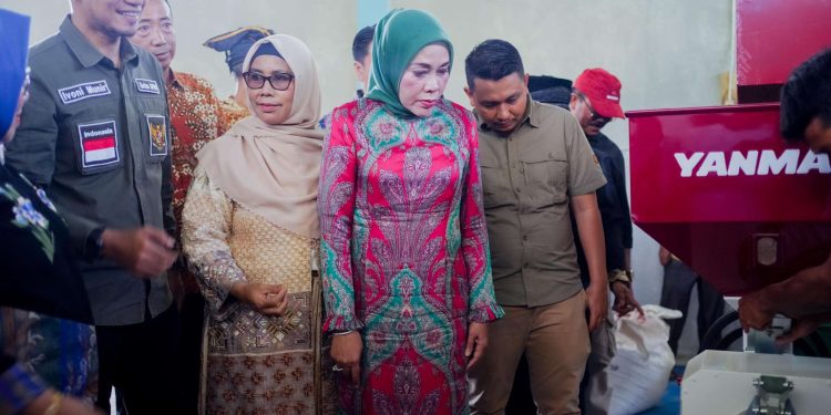 Ketua Forikan Kab. Solok Secara Resmi Menyerahkan Rice Milling Unit dan Sarana Pendukung kepada Gapoktan Parambahan Permai