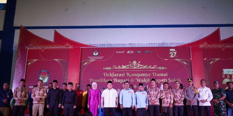 Pemkab Solok Hadiri Deklarasi Kampanye Damai Pemilihan Bupati & Wakil Bupati Solok Tahun 2024