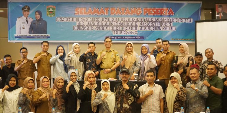Bupati Solok Diwakili Sekda Medison Hadiri Pembukaan Bimtek PPTK dan Bendahara Pengeluaran Pembantu di Lingkup Setda Kab. Solok