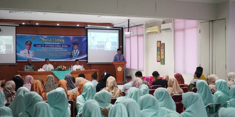 Bupati Solok Sampaikan Kuliah Umum Serta Tandatangani MoU Antara Pemkab Solok dengan Universitas Syedza Saintika
