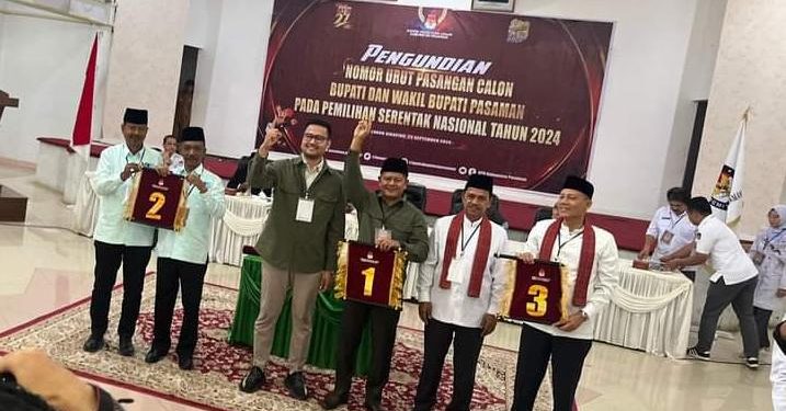KPU Pasaman Lakukan Pleno Nomor Urut