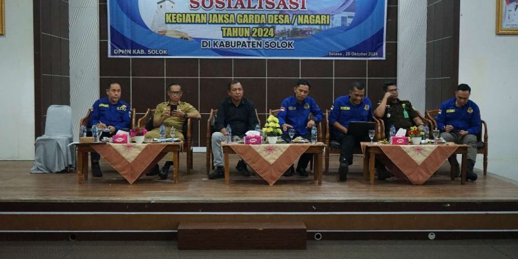 Pjs Bupati Solok Hadiri Pembukaan Sosialisasi Kegiatan Jaksa Garda Desa Nagari Tahun 2024