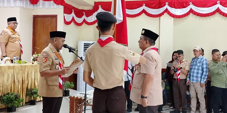 Plt Gubernur Sumbar Lantik Pj Bupati Mentawai Sebagai Ketua (Mabicab) Gerakan Pramuka Mentawai