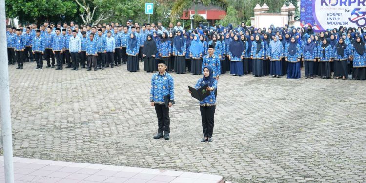 Pemkab Solok Laksanakan Upacara Peringatan HUT KORPRI Ke-53 Tahun 2024 di Kabupaten Solok