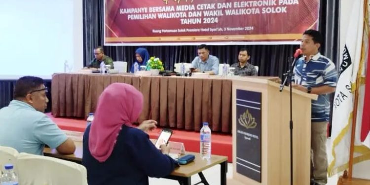 Tahapan Kampanye Melalui Media Massa, KPU Kota Solok Rakor Dengan Awak Media