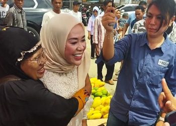 Blusukan ke Pasar Nagari Talang, Calon Bupati Solok Nomor Urut 2 Bikin Pasar Berasa Pesta