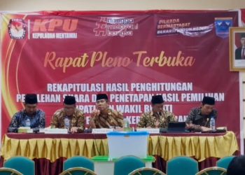 Paslon Rinto-Jakop Raup Suara Terbanyak Verrsi Hasil Rekapitulasi KPU Mentawai