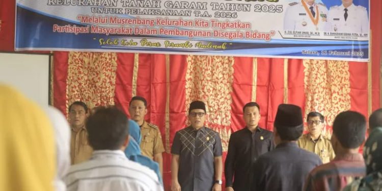 Hadiri Musrenbang Tingkat Kelurahan Tanah Garam, Fauzi Rusli: Pokir Dewan Adalah Aspirasi Masyarakat