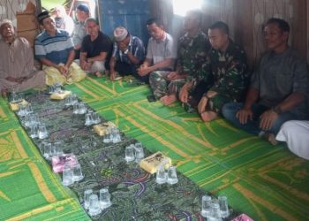 Sambut Bulan Suci Ramadhan, Satgas TMMD 123 di Undang oleh Warga Dusun Jati Gelar Do’a Bersama