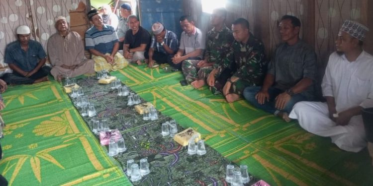 Sambut Bulan Suci Ramadhan, Satgas TMMD 123 di Undang oleh Warga Dusun Jati Gelar Do’a Bersama