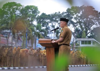 Ditandai Dengan Pemukulan Gong, Bupati Sabar AS Launching Core Value ASN BerAKHLAK