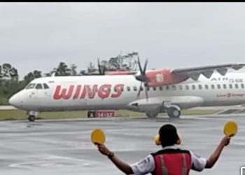 Wings Air ATR 72-600 Perdana Mendarat di Mentawai, Bupati Mentawai : Ini Sejarah Baru bagi Mentawai