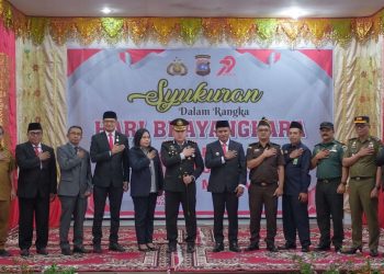 Bupati Jon Firman Pandu Ikuti Upacara Peringatan Hari Bhayangkara Ke-79