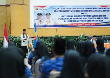 Walikota Solok Ambil Sumpah Janji PNS Serta Lantik PPPK di Lingkup Pemko Solok