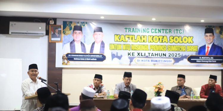 Wawako Solok Membuka TC Kedua Bagi Kafilah Kota Solok Dalam Menyongsong MTQ Nasional