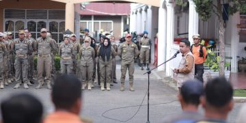 Wako Solok Pimpin Apel Gabungan Dalam Rangka Pembersihan Pasca Bencana Hujan Badai yang Melanda Kota Solok