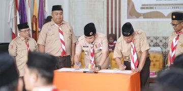 Wali Kota Solok Kukuhkan Pengurus Saka Adhyasta Pemilu Kota Solok 