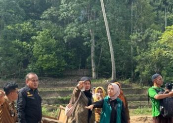 Ketua TP-PKK Kab. Solok Dampingi Ketua TP-PKK Kota Sawahlunto Serahkan Bantuan untuk Korban Banjir 