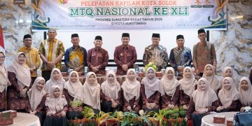 Wako Solok Secara Resmi Melepas Kafilah Kota Solok Yang Akan Berlaga pada MTQ Nasional Tingkat Provinsi Sumbar Ke-41