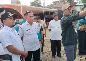 Wabup Solok Tinjau Lokasi Ground Breaking Rehabilitasi Lahan Sawah Terdampak Bencana Hidrometeorologi 