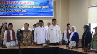 Wawako Solok Buka Acara Konsultasi Publik Ranwal RKPD Tahun 2027 