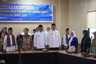 Wawako Solok Buka Acara Konsultasi Publik Ranwal RKPD Tahun 2027 
