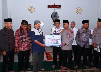 TSR Provinsi Sumbar yang Dipimpin Kapolda Gatot Tri Suryanta Kunjungi Masjid Wustha di Kelurahan Parik Rantang