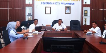 Wawako Elzadaswarman Pimpin Rakor Dalam Rangka Audiensi Muatan Lahan Sawah Dalam Dokumen RDTR Kota Payakumbuh