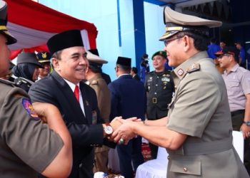 Wako Payakumbuh Hadiri Upacara Gelar Pasukan Tingkat Sumatera Barat di Politeknik Pelayaran Sumbar