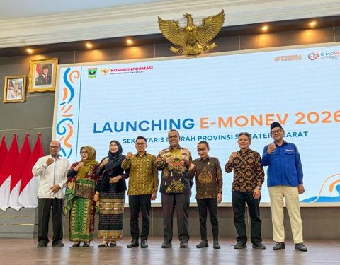 Pemkab Solok Hadiri Launching Monitoring dan Evaluasi Keterbukaan Informasi Publik Tahun 2026 di Auditorium Gubernuran Sumbar