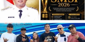 Ke Jakarta, SMSI Kabupaten Solok Dampingi Bupati DR (HC) Jon Firman Pandu, S.H. Terima Penghargaan Tokoh Inspiratif Anugerah SMSI 2026