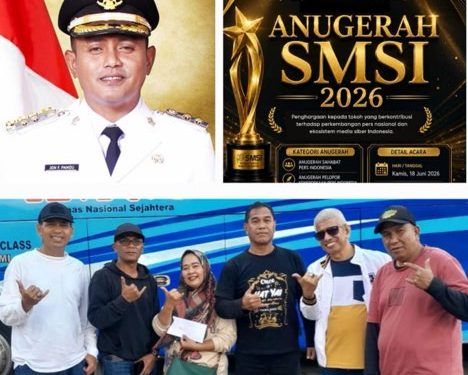 Ke Jakarta, SMSI Kabupaten Solok Dampingi Bupati DR (HC) Jon Firman Pandu, S.H. Terima Penghargaan Tokoh Inspiratif Anugerah SMSI 2026