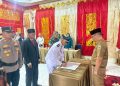 Camat Danau Kembar di Serah Terimakan dari Mawardi B, S.Pd., M kepada Syamsuar, S.Sos