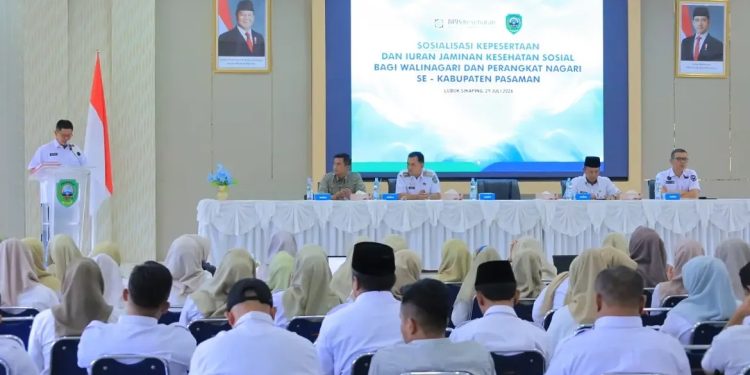 Bupati Pasaman Buka Pertemuan Kepesertaan JKN Perangkat Nagari se-Kabupaten Pasaman