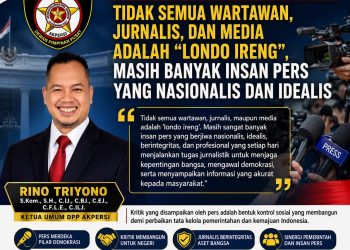 Ketua Umum DPP AKPERSI Ingatkan Presiden RI Prabowo Subianto : Tidak Semua Wartawan, Jurnalis, dan Media Adalah “Londo Ireng”, Masih Banyak Insan Pers yang Nasionalis dan Idealis