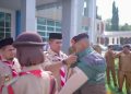 Bupati Solok Lepas Kontingen Jambore Nasional XII Kwarcab 0302 Gerakan Pramuka Kabupaten Solok