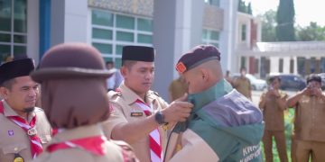 Bupati Solok Lepas Kontingen Jambore Nasional XII Kwarcab 0302 Gerakan Pramuka Kabupaten Solok