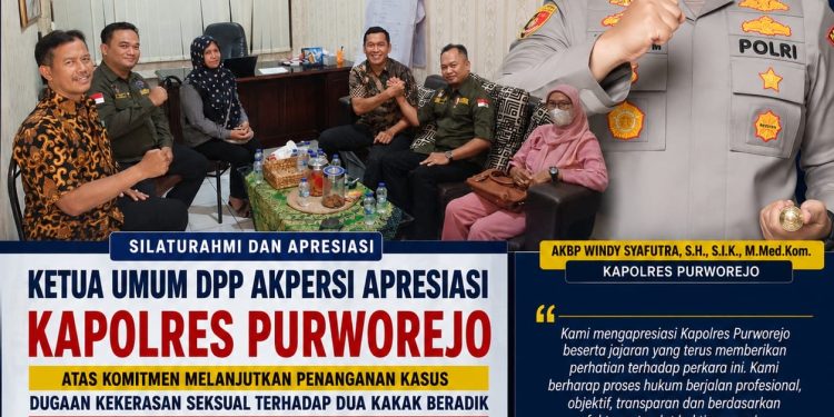 DPP AKPERSI Apresiasi Kapolres Purworejo Lanjutkan Penanganan Kasus Dugaan Kekerasan Seksual