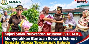 Kepala Kejaksaan Tinggi Sumbar Melalui Kaepala Kejaksaan Negeri Solok Ukir Sejarah Kepedulian dalam Tanggap Darurat Bencana Galodo Arosuka