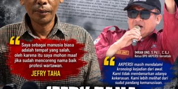 Jefry Taha Minta Maaf ke Publik, Ketua AKPERSI Angkat Bicara
