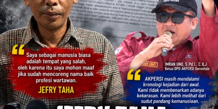 Jefry Taha Minta Maaf ke Publik, Ketua AKPERSI Angkat Bicara
