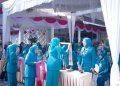 Hari Kedua Jambore Kader PKK Berprestasi Tingkat Provinsi Sumbar, Kabupaten Solok Tampilkan Yel-Yel Penuh Semangat