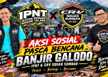 Kolaborasi IPNT & CRV Squad Sumbar Bersihkan Lumpur Rumah Warga Terdampak Galodo